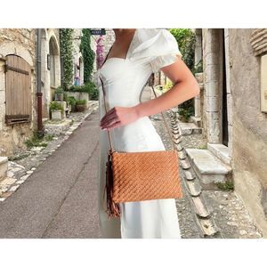 Alan K Pochette Woven Leather Bag